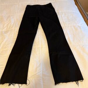 Black Frayed Hem Jeans